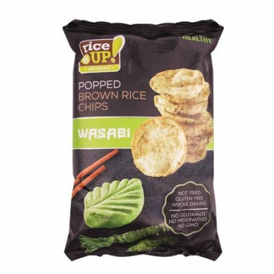 Barnarizs chips, 60 g, RICE UP, wasabi