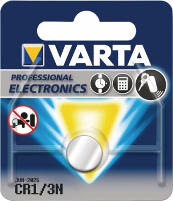 Gombelem, 3V, CR1/3N BL1, 1 db, lítium, VARTA "Professional"